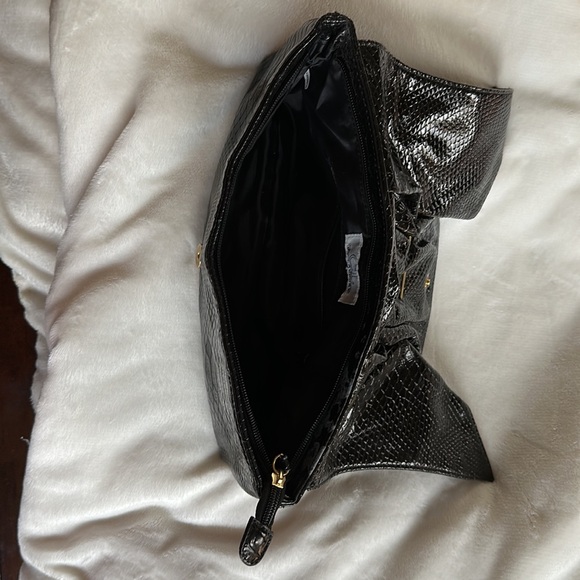 CL by Laundry Black Snakeskin Clutch - Picture 3 of 5